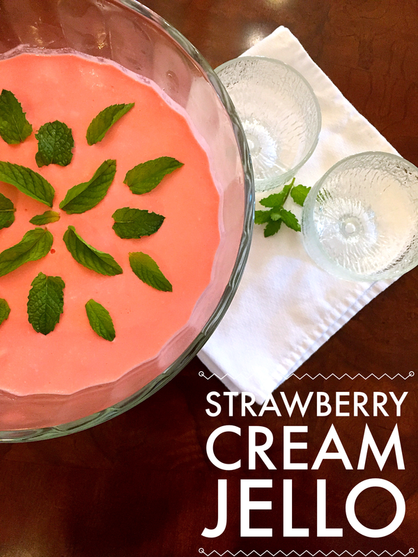 Strawberry Cream Jello